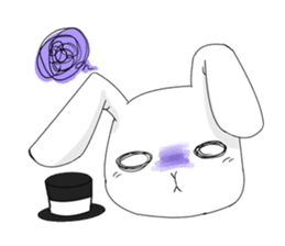 White Rabbit of the Music Land. sticker #1589546