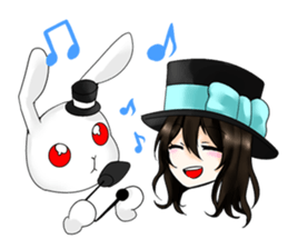 White Rabbit of the Music Land. sticker #1589549