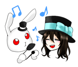 White Rabbit of the Music Land. sticker #1589549