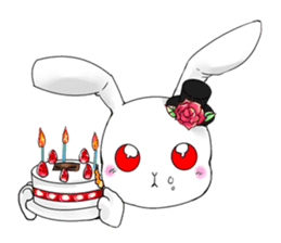 White Rabbit of the Music Land. sticker #1589550