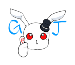 White Rabbit of the Music Land. sticker #1589553