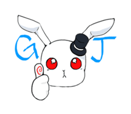White Rabbit of the Music Land. sticker #1589553