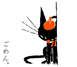 Black Cat Robin Sticker sticker #1590836