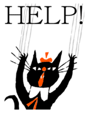 Black Cat Robin Sticker sticker #1590841