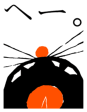 Black Cat Robin Sticker sticker #1590845