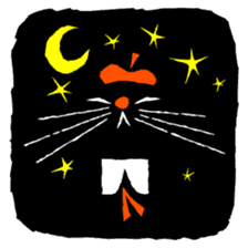 Black Cat Robin Sticker sticker #1590856