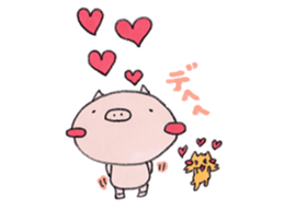 little pig and little horse 2 sticker #1591217