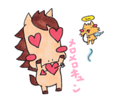 little pig and little horse 2 sticker #1591218