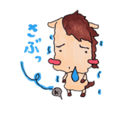 little pig and little horse 2 sticker #1591229