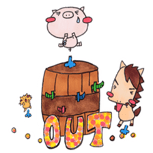 little pig and little horse 2 sticker #1591232