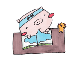 little pig and little horse 2 sticker #1591235