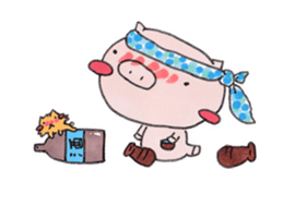 little pig and little horse 2 sticker #1591242