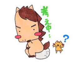 little pig and little horse 2 sticker #1591247