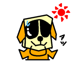 Paper bag dog sticker #1591764