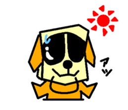 Paper bag dog sticker #1591764