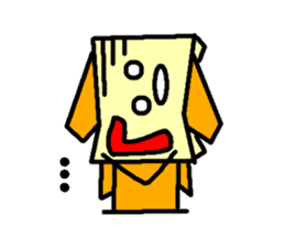 Paper bag dog sticker #1591765