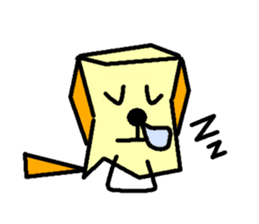 Paper bag dog sticker #1591772