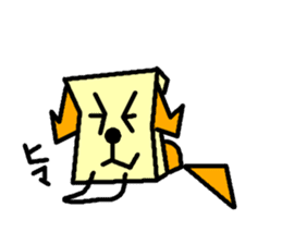 Paper bag dog sticker #1591774