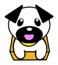 Sticker of Pug sticker #1593272