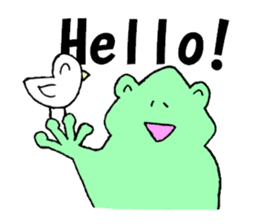 Hello frog sticker #1593303