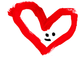 With heart. sticker #1593659