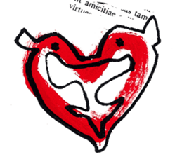 With heart. sticker #1593662