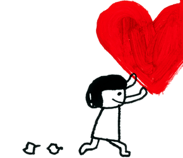 With heart. sticker #1593667