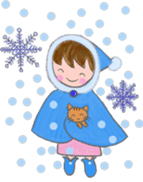Cat and girl sticker #1595227