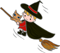 Cat and girl sticker #1595231