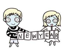 Hector & Mimie Merry X'mas & NewYear !! sticker #1595257