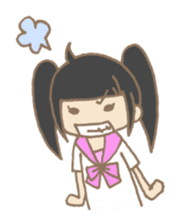 Japanese highschool girl. sticker #1595636