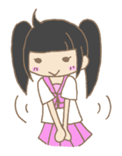 Japanese highschool girl. sticker #1595643
