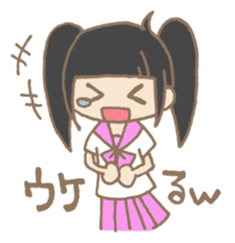 Japanese highschool girl. sticker #1595655
