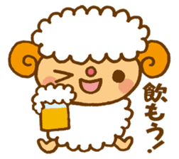 Japanese sheep sticker #1596628