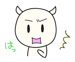 White Shiro-kun 2 sticker #1596775