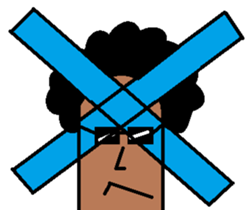 afro glass man 2 sticker #1597356