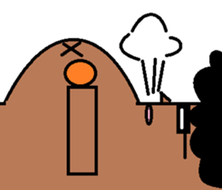 afro glass man 2 sticker #1597383