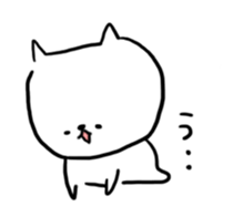 Sticker of expressionless cat sticker #1597400