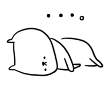 Sticker of expressionless cat sticker #1597401