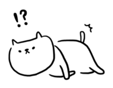 Sticker of expressionless cat sticker #1597402