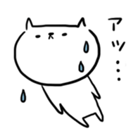 Sticker of expressionless cat sticker #1597411