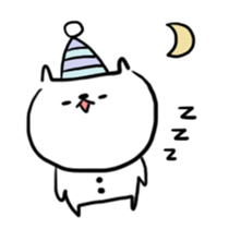 Sticker of expressionless cat sticker #1597413