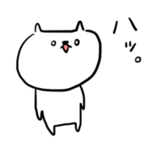 Sticker of expressionless cat sticker #1597415