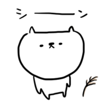 Sticker of expressionless cat sticker #1597418