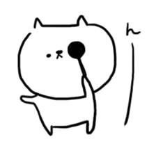 Sticker of expressionless cat sticker #1597419