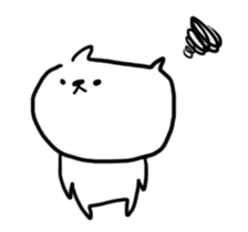 Sticker of expressionless cat sticker #1597420