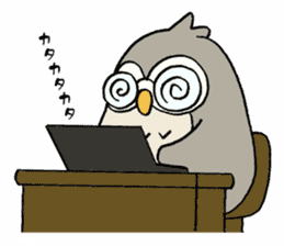 Daily life of owl sticker #1597449