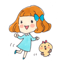 Happy life of suzuko and emily sticker #1597753