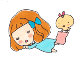 Happy life of suzuko and emily sticker #1597790