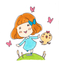 Happy life of suzuko and emily sticker #1597792